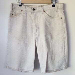 Levi’s 550 White Denim Shorts Men’s W32 Orange Tab Relaxed Fit